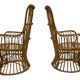 Set of two mid century rattan armchairs by bonacina 1950 design