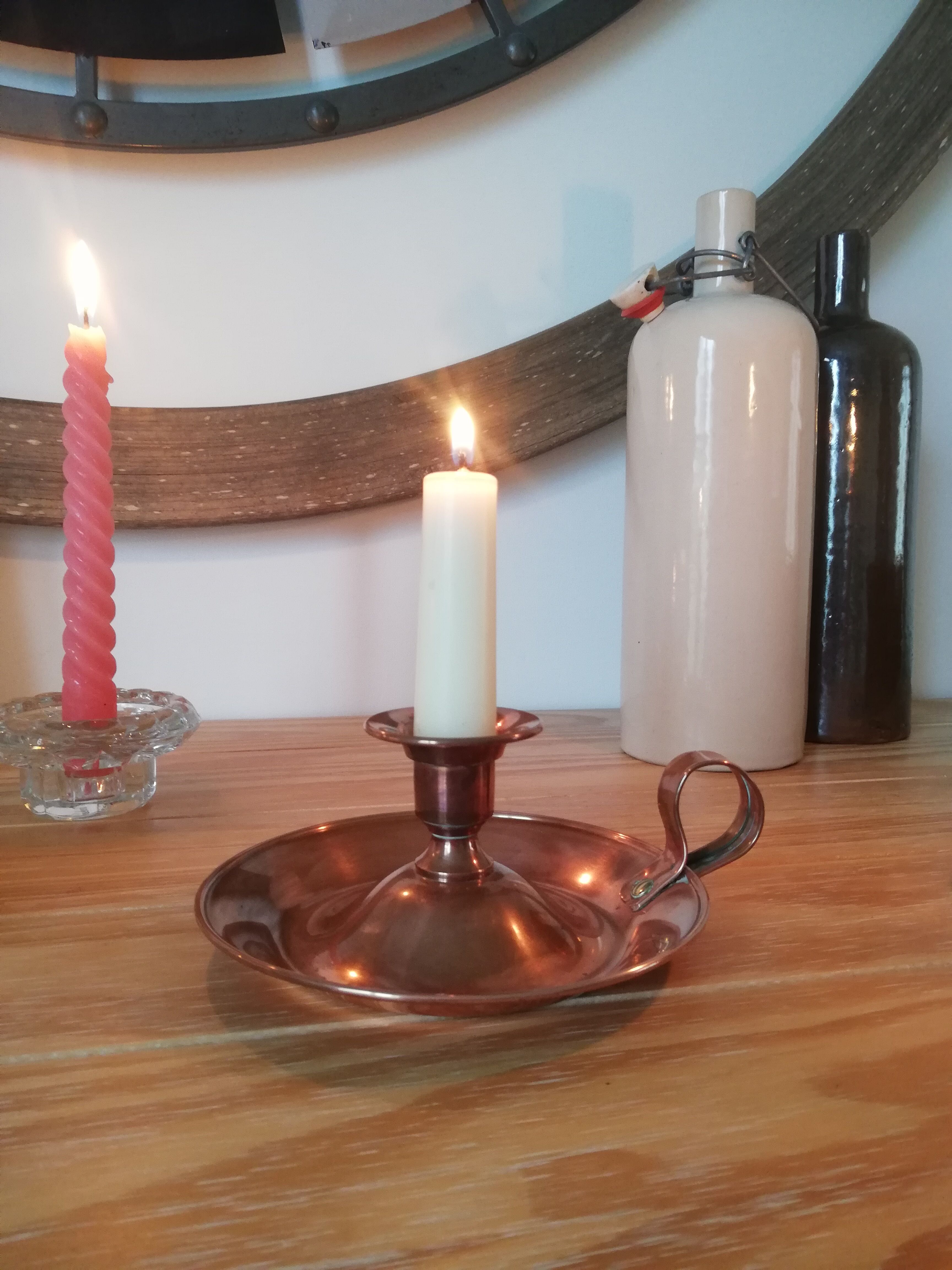 Lecellier copper bedroom candle holder
