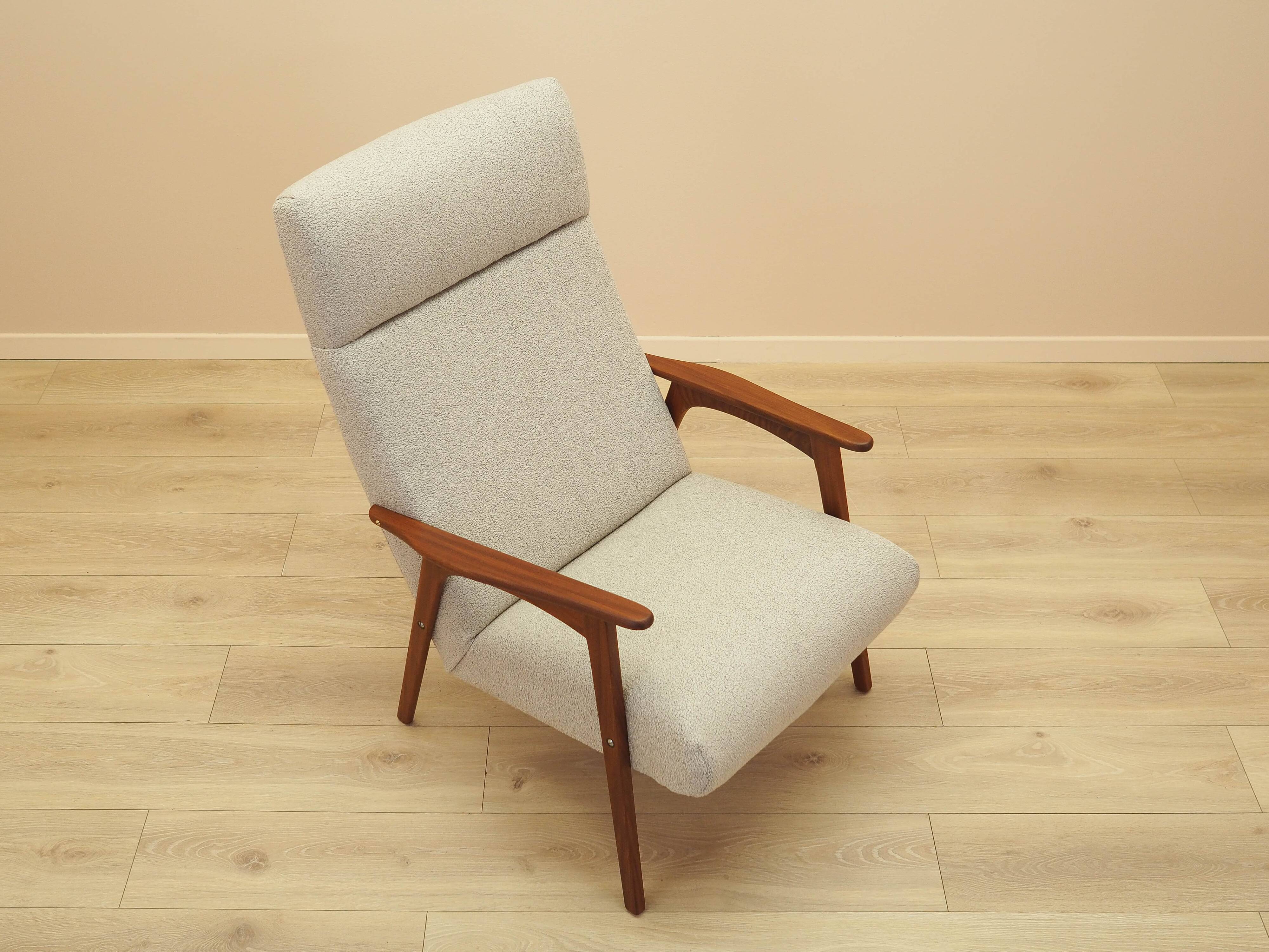 Fauteuil en teck, design danois, années 1970, fabriqué au Danemark
