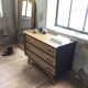 Black and wood vintage dresser