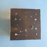 Square ceiling light in chisled glass