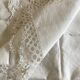 Pair of embroidered 19th linen linen pillowcases