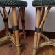 Pair of rattan stools, Maison Drucker