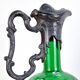 Antique Art Nouveau carafe - Bird jug enamelled glass