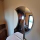 Large vintage mirror round triptych 110x47cm