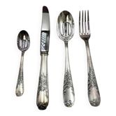 Silver-plated metal cutlery set