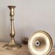 Pair of bronze candle holders