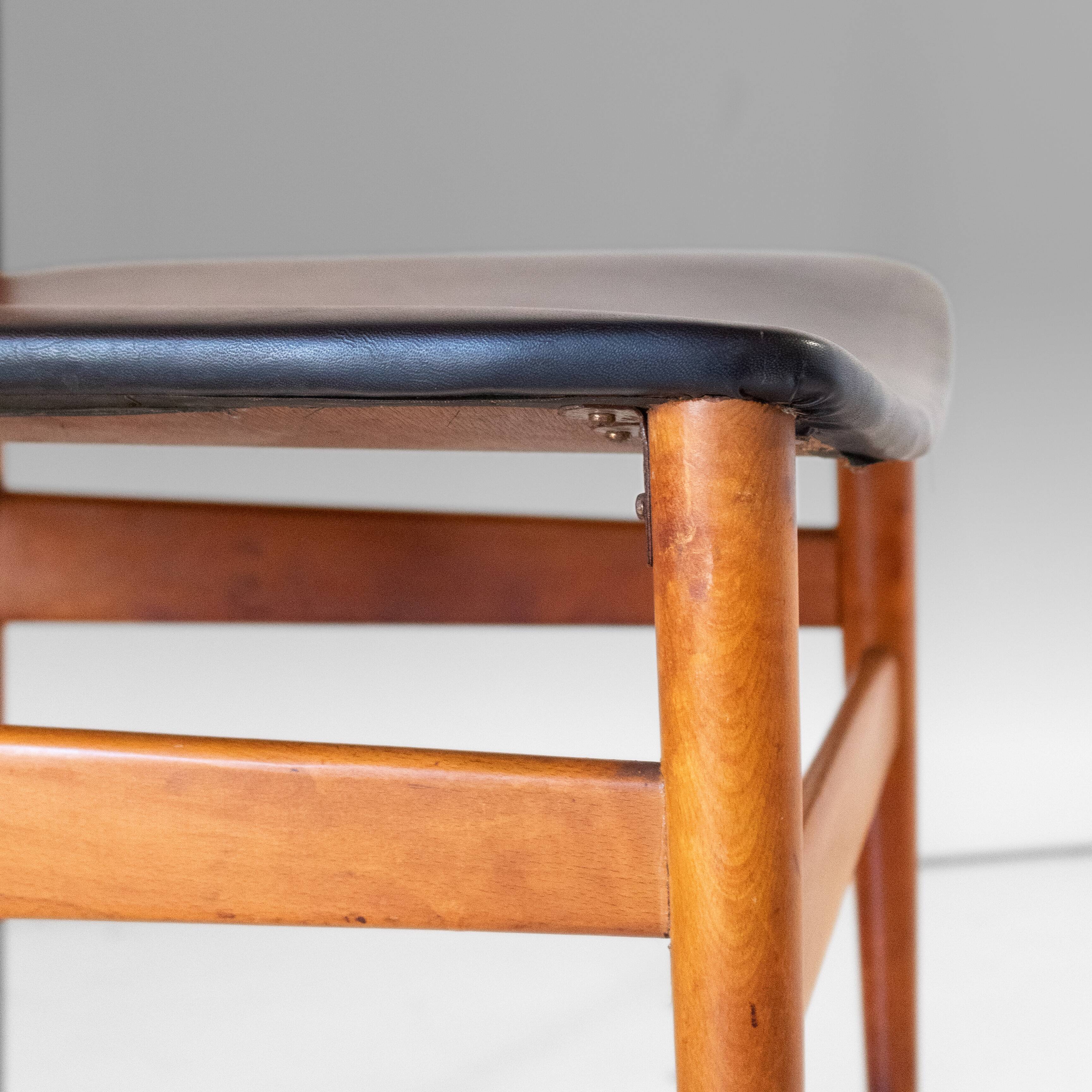 Vintage Italian Wood Dining Chairs by Passoni Udine