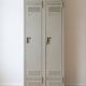 Industrial locker: set of 2 grey iron doors