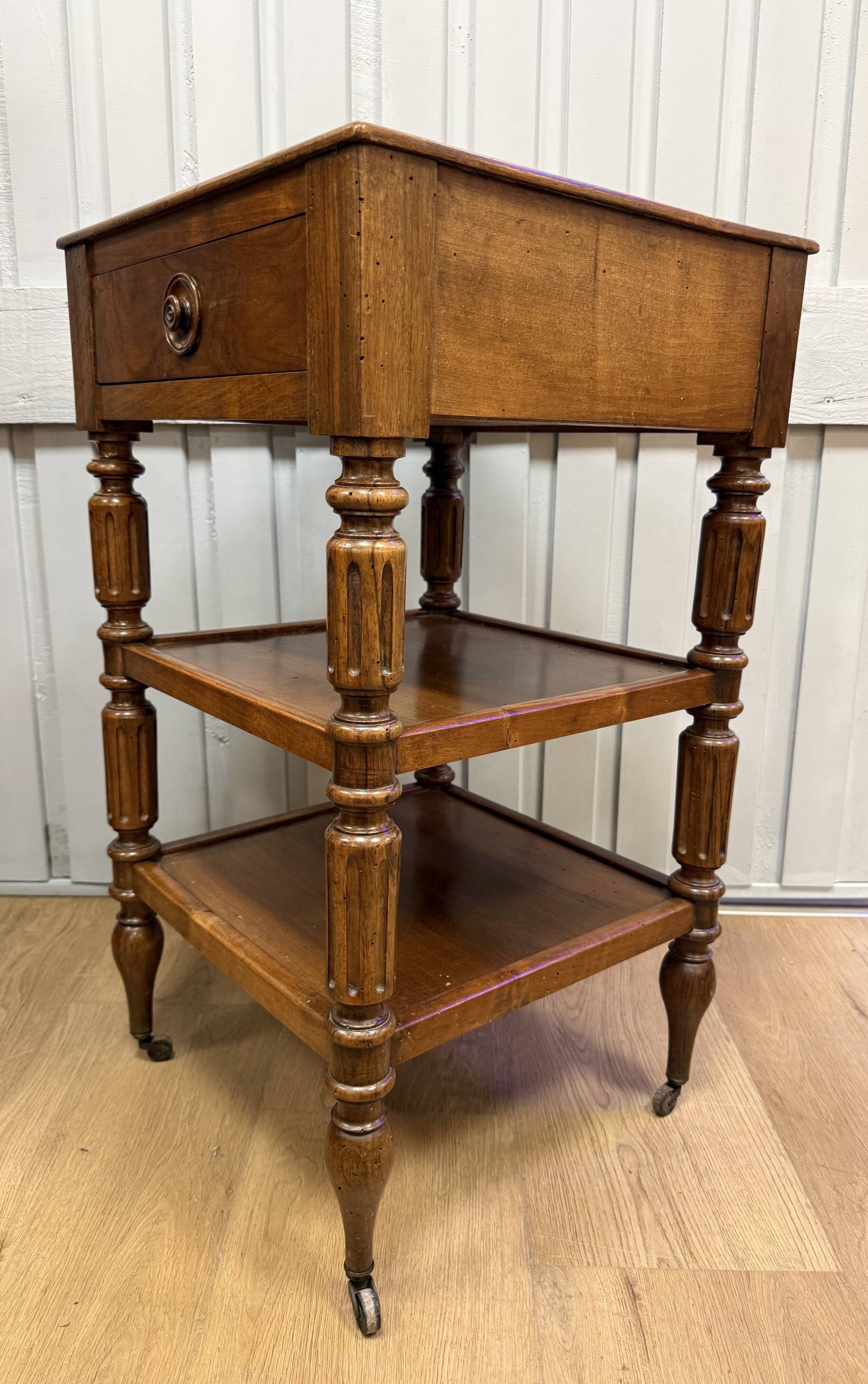 small walnut side table