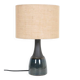 Lampe de table Søholm "1040" avec abat-jour en jute / céramique / style mid-century / design danois moderne / années 1960 / 1970 / Cloos & Co.