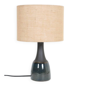 Søholm "1040" table lamp with jute lampshade / ceramic / mid-century / Danish modern design / 1960s / 1970s / Cloos & Co.