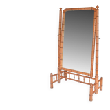 Bamboo-style psyché mirror in the Napoleon III style.