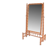 Bamboo-style psyché mirror in the Napoleon III style.