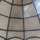 Chandelier in mother-of-pearl and brass