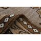Vintage Turkish Oushak Handmade Wool Cotton Brown Area Rug 193x330