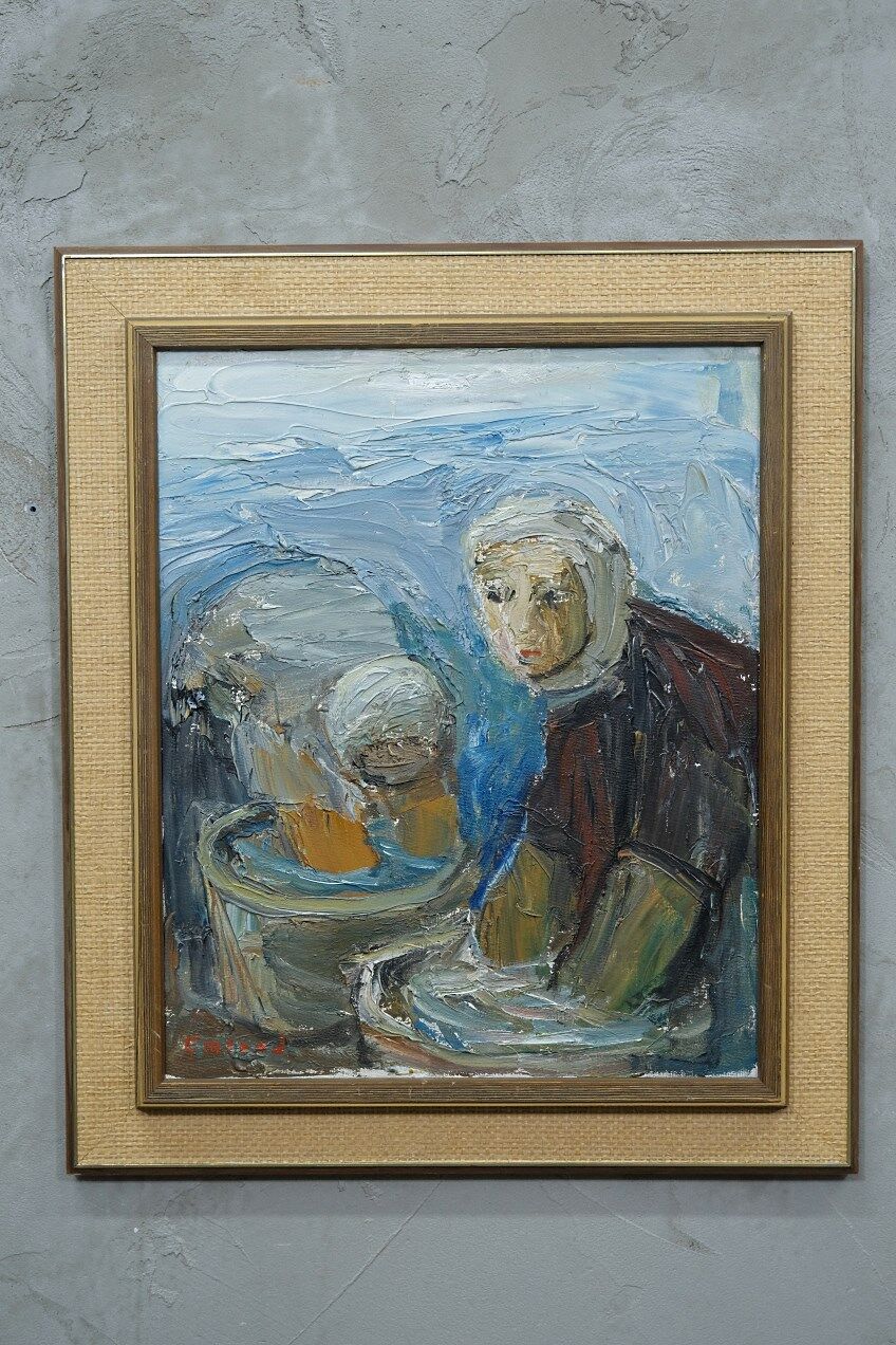 Einar Emland, Swedish painting, 1960s, Oil on canvas, Framed