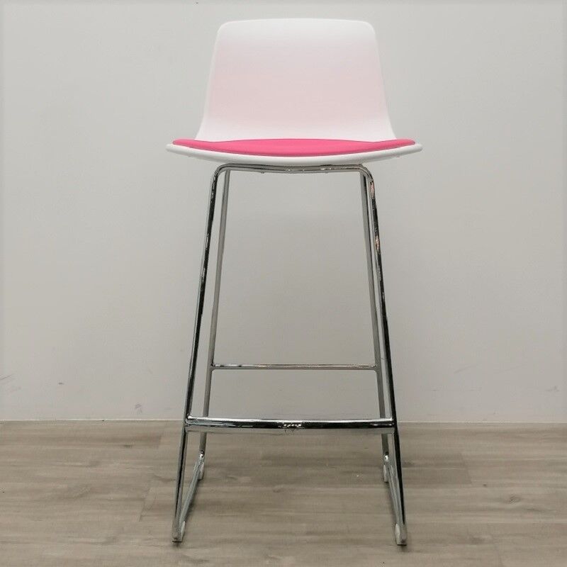Tabouret haut enea lottus blanc rose