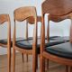 Lot de 8 chaises scandinaves palissandre skaï