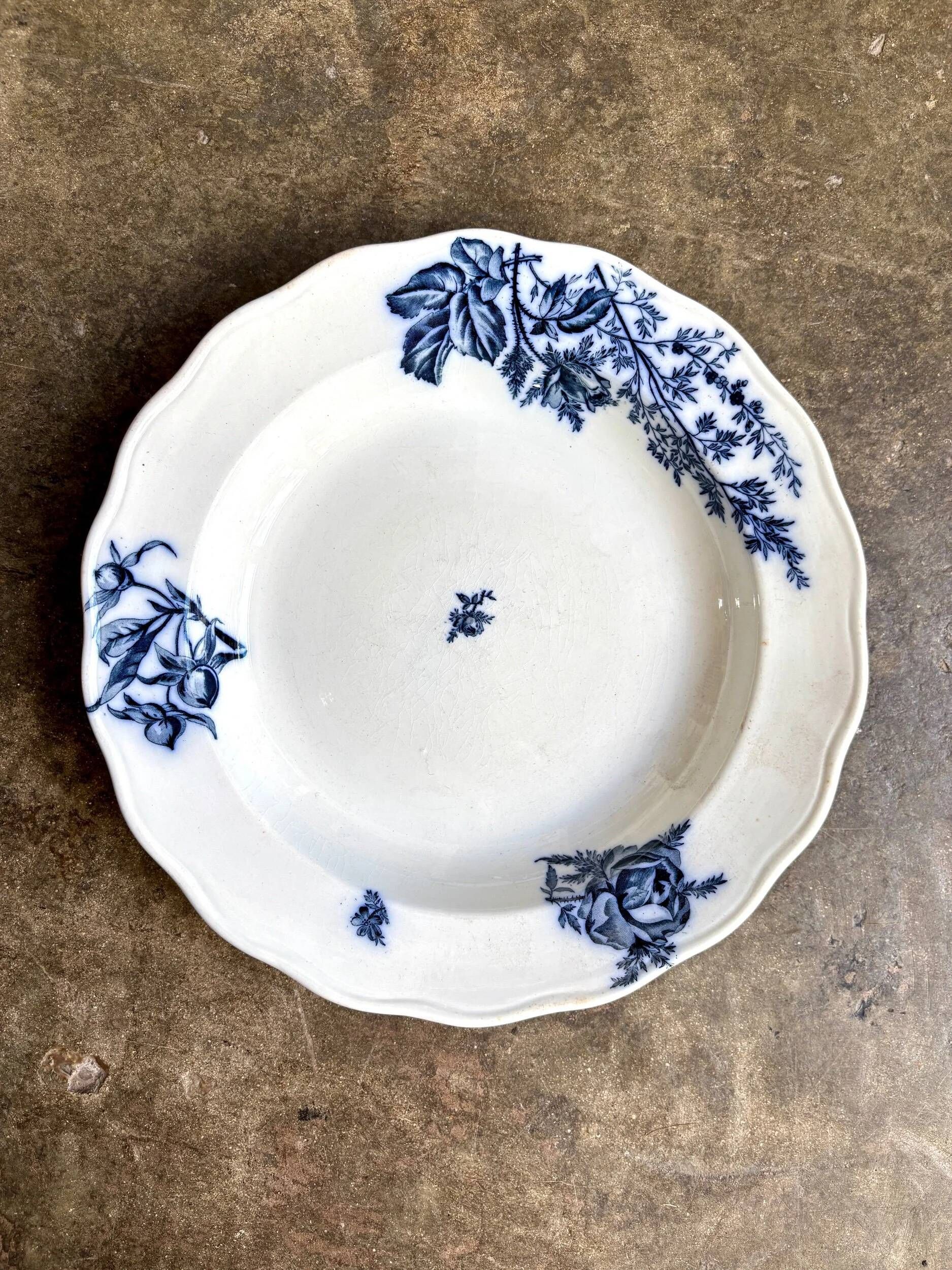 BWM & Co round, hollow ironstone dish, "Florentine" service