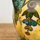Sublime vase signed Paul Fouillen with yellow and green handles 1940