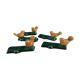 Lot de 5 porte-couteaux en barbotine oiseaux