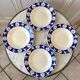 Set of 4 hollow plates Badonviller blue klein 30s
