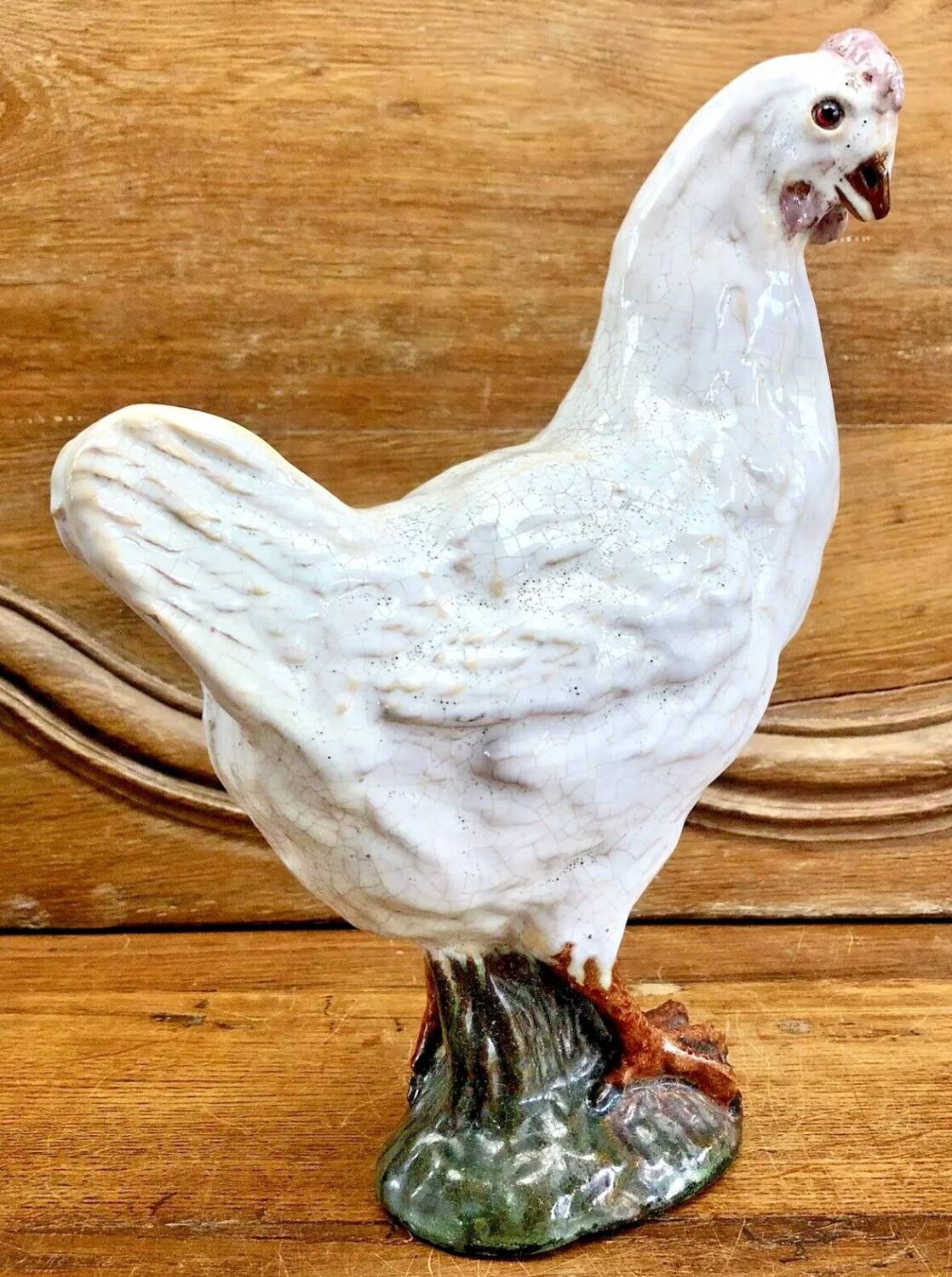 Terracotta hen Bavent XIX sulphide eyes