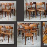 Lot 6 chairs bistro 70/80