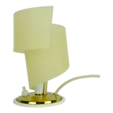 1950s mid century table lamp brass plastic