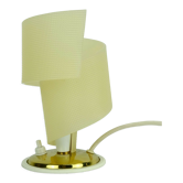 1950s mid century table lamp brass plastic