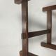 Ensemble de 4 chaises de salle à manger brutalistes en chêne et cuir, années 1960