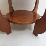 Art bDeco round oak coffee table