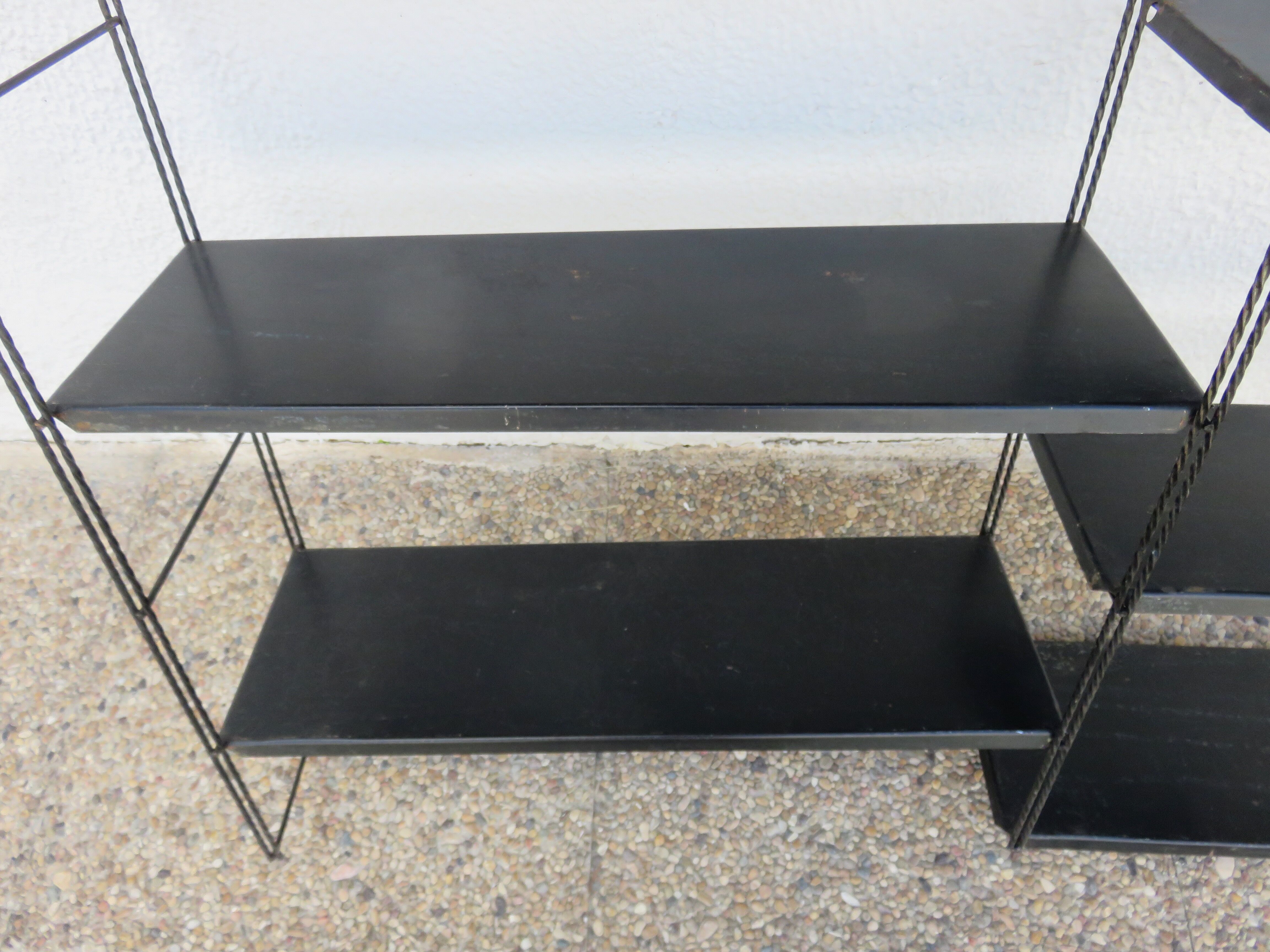 Modular wall shelf string metal 50/60s