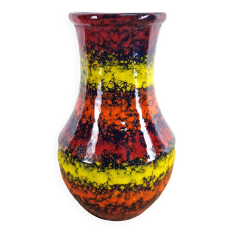 Multicolored ceramic vase design 60s vintage pottery