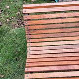 Banc de jardin ancien avec pieds en fonte vintage xxeme
