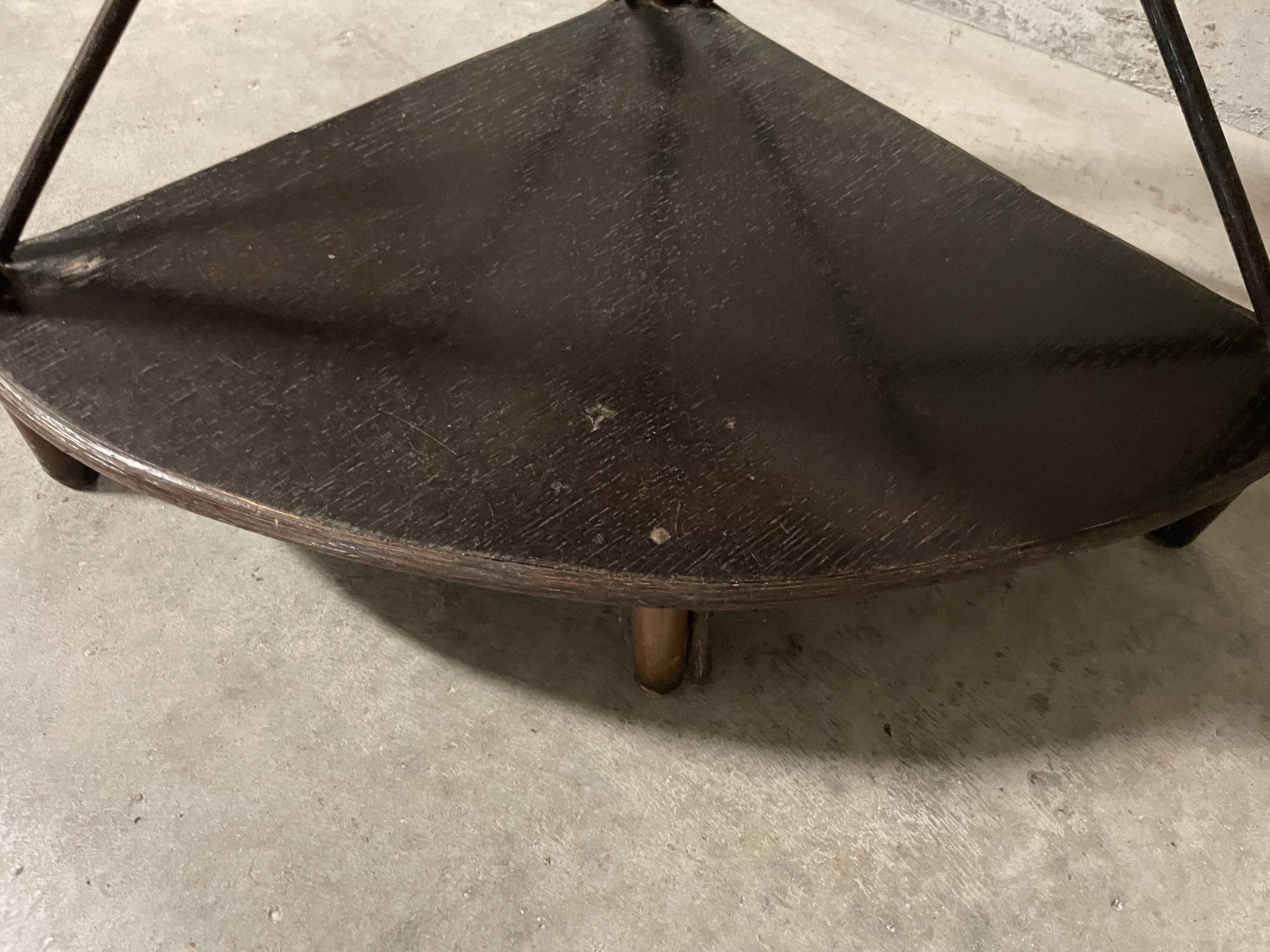 70s rattan corner cabinet