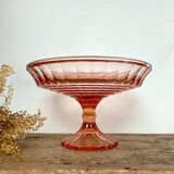 Coupe , compotier verre rose