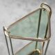 Corner console storage metal glass 70s vintage