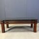 Vintage wooden and stone top coffee table, 1970s