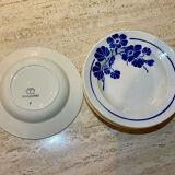 Set of 6 Badonvillier porcelain soup plates