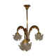 Chandelier bronze 3 tulip glass beginning XX