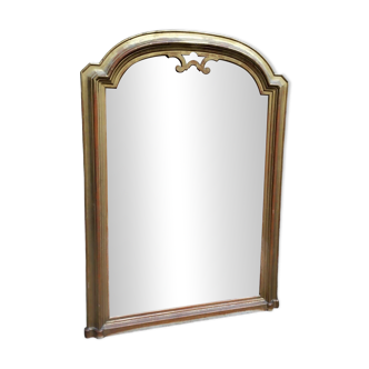 Grand miroir italien à la feuille d'or du 19ème siècle