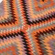 4x8 Multicolor Turkish Vintage Kilm,Bohemian Kilim Rug,125x253 Cm