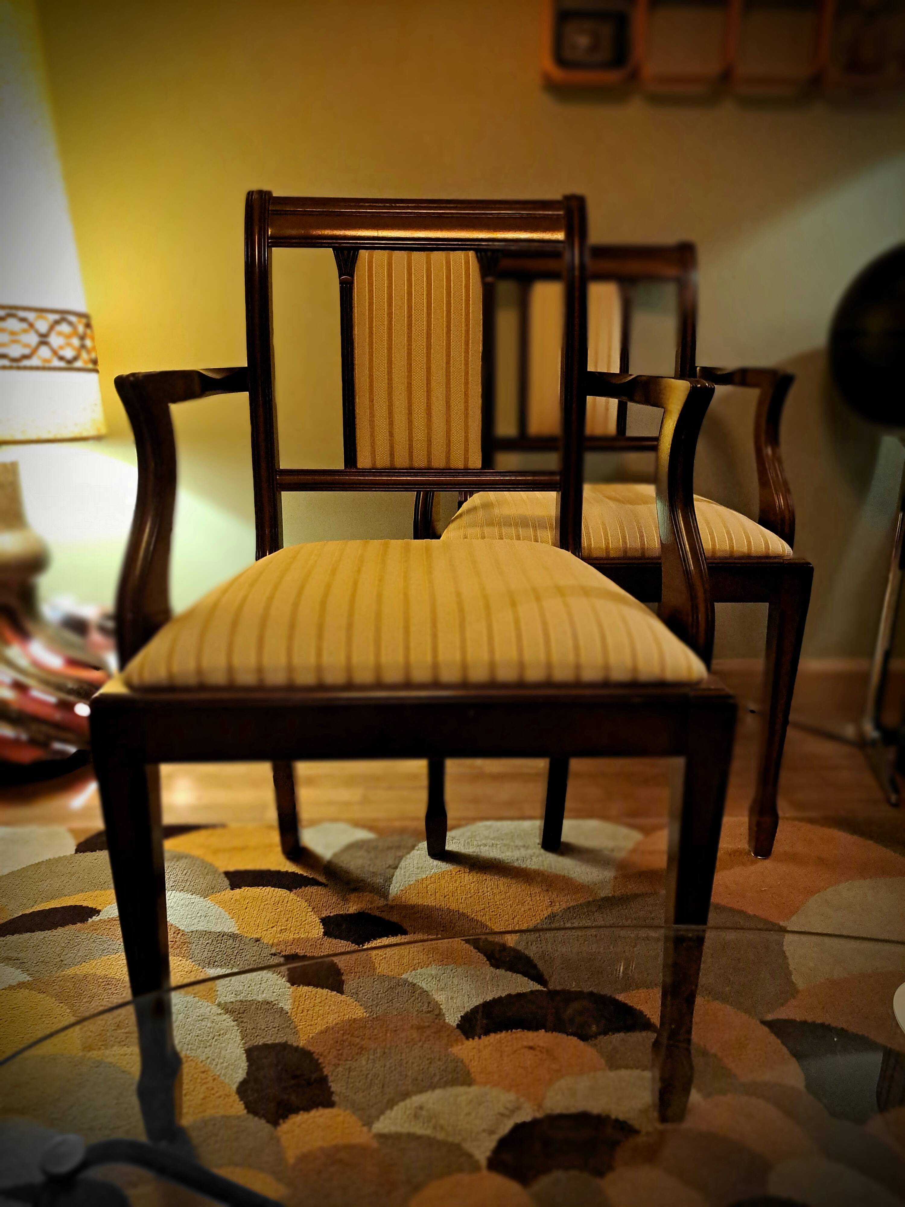 Paires de fauteuils de salon heldense acajou circa 1950