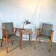 Pair scandinavian armchairs 60