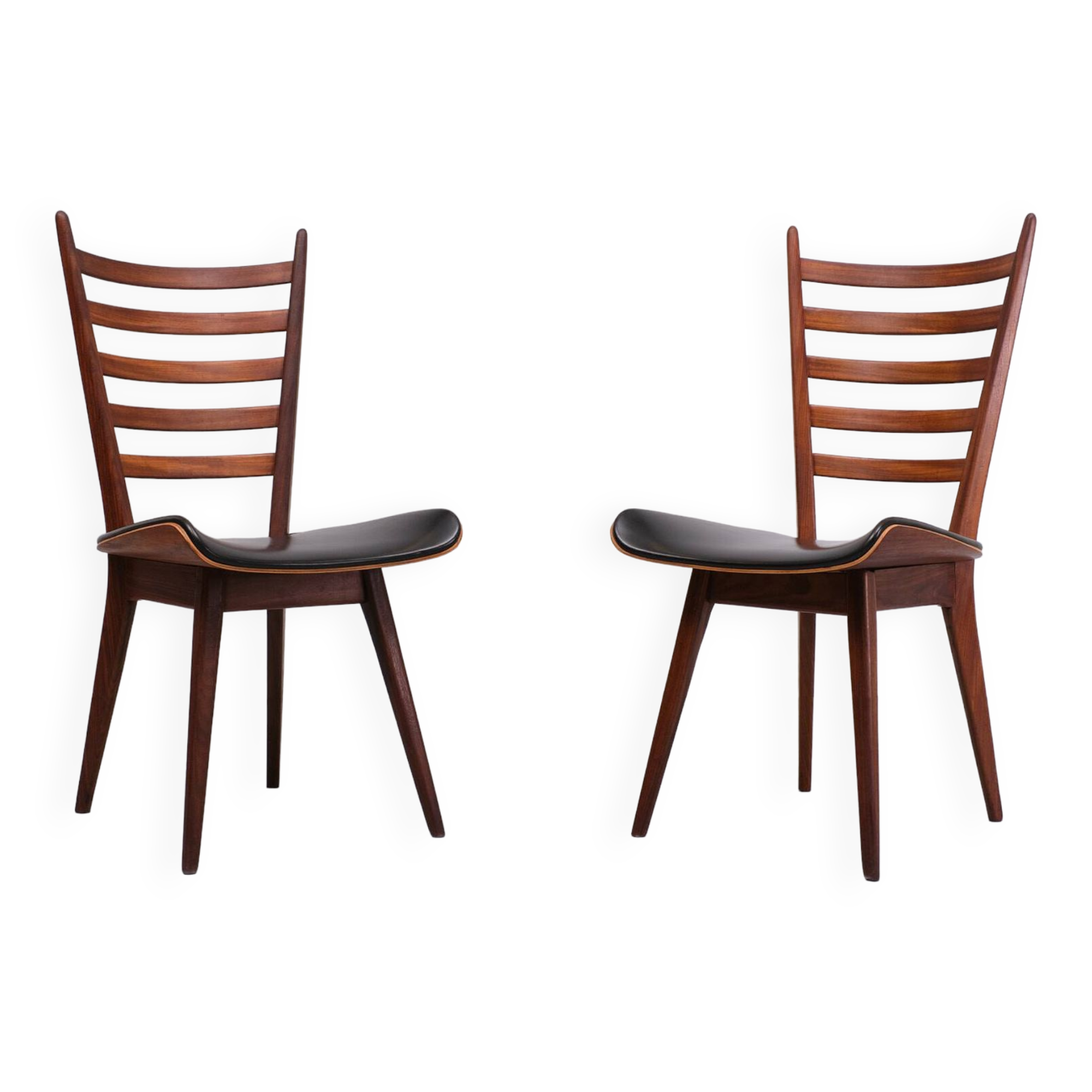Cees Braakman curved ladder chairs 1950s Holland