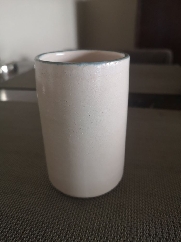 Small glazed ceramic vase/pot - Signed JB- 1970s/80s