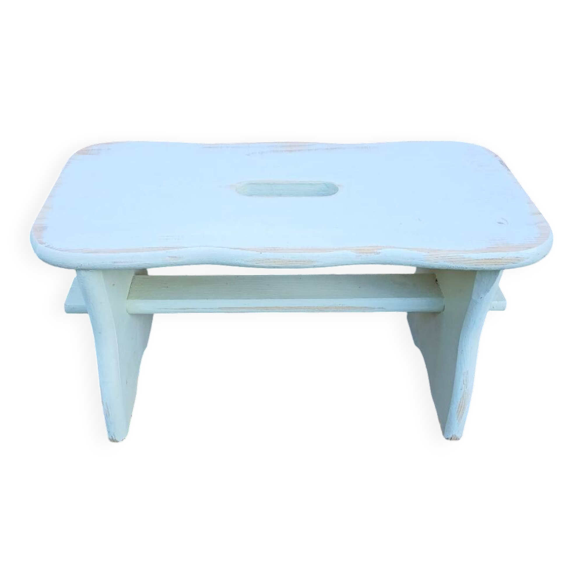 Vintage wooden low stool