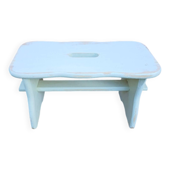 Vintage wooden low stool